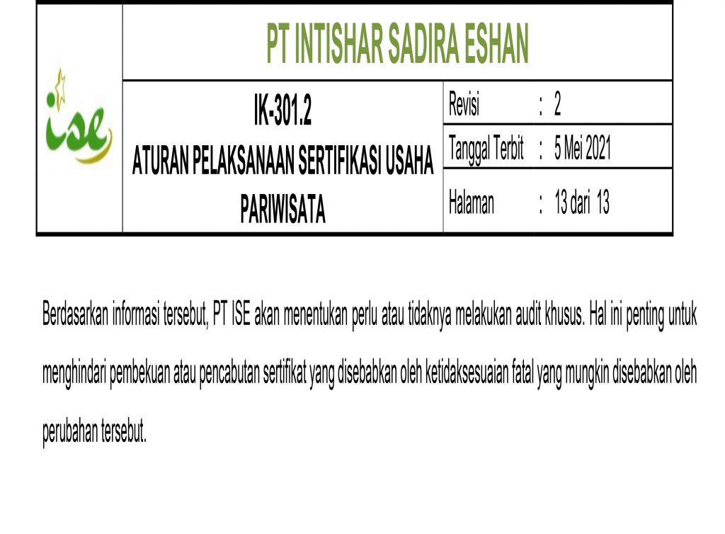 Form ISE 42520.A Aplikasi Permohonan Usaha Pariwisata 13