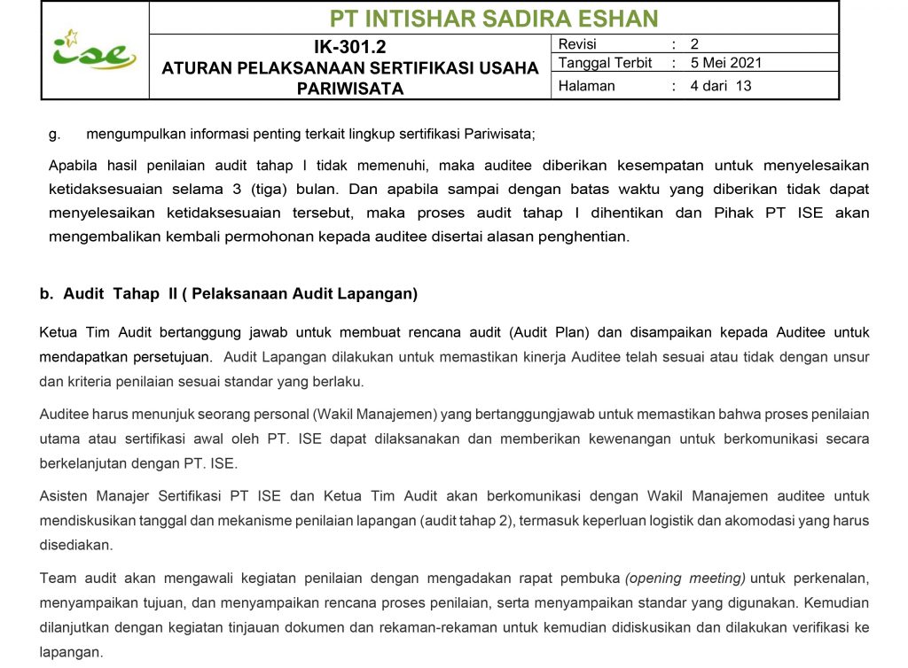 Form ISE 42520.A Aplikasi Permohonan Usaha Pariwisata 4
